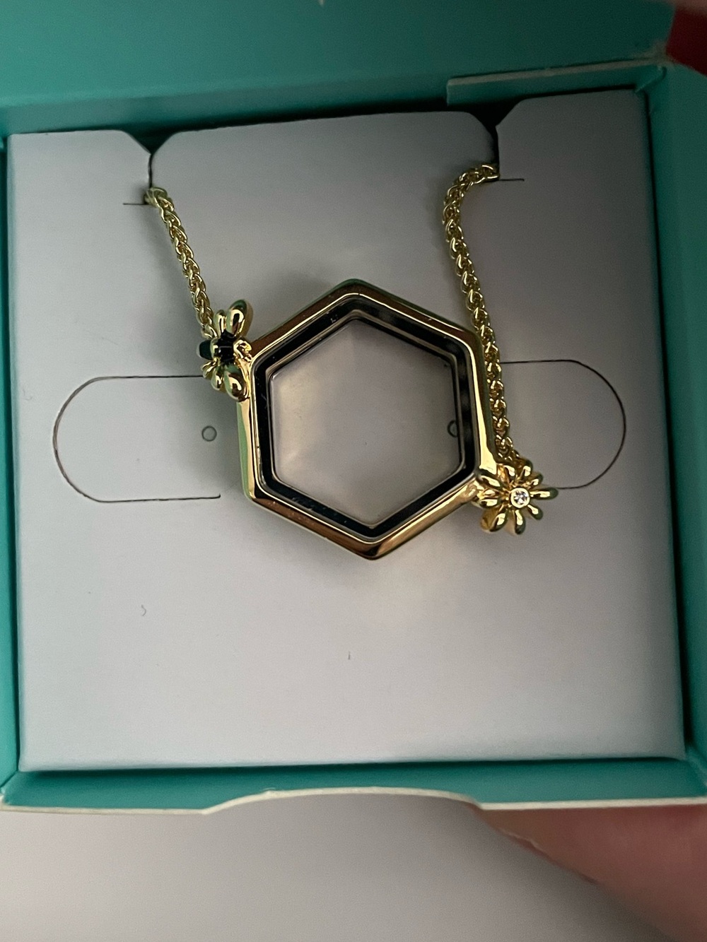 Origami Owl x Winnie the Pooh Gold Honeycomb Bolo Bracelet Locket